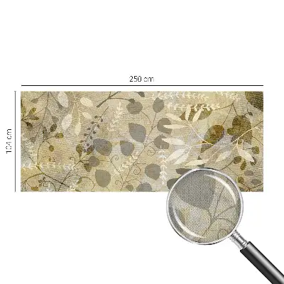 Selbstklebende Fototapete für die Wand mit Zweigblättern als Muster