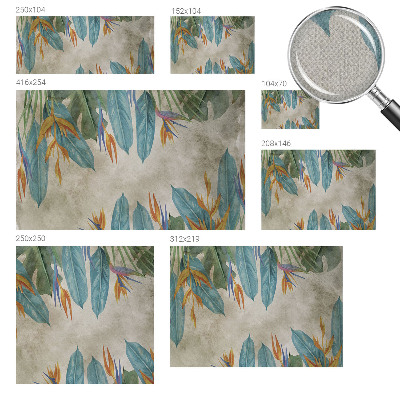 Selbstklebende Fototapete fürs Schlafzimmer Tropische Blumen