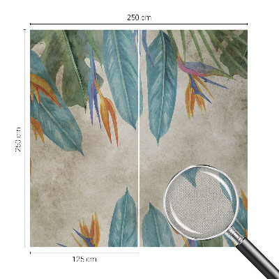 Selbstklebende Fototapete fürs Schlafzimmer Tropische Blumen