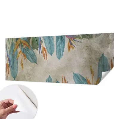 Selbstklebende Fototapete fürs Schlafzimmer mit tropischem Blumenmotiv