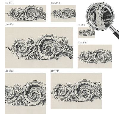 Selbstklebende Fototapete fürs Kinderzimmer Pflanzenornament