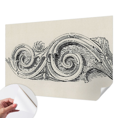 Selbstklebende Fototapete fürs Kinderzimmer Pflanzenornament