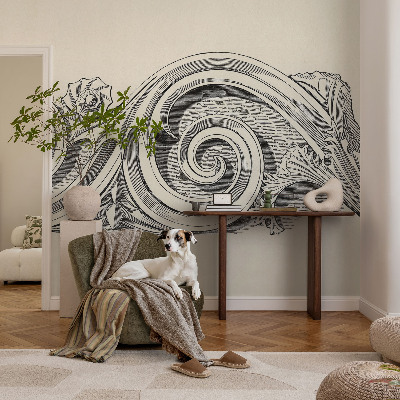 Selbstklebende Fototapete fürs Kinderzimmer Pflanzenornament