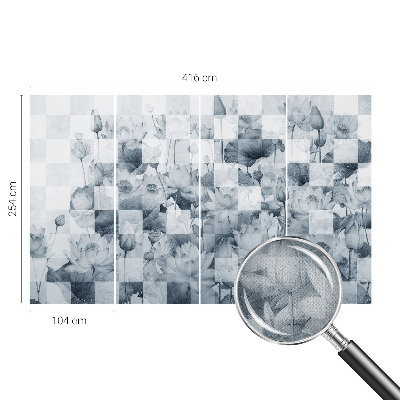 Vintage tapete Lotusblumen