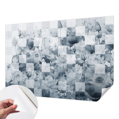 Vintage tapete Lotusblumen