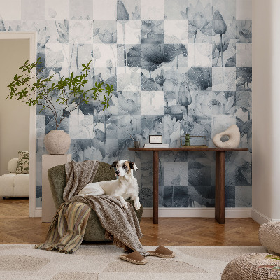 Vintage tapete Lotusblumen