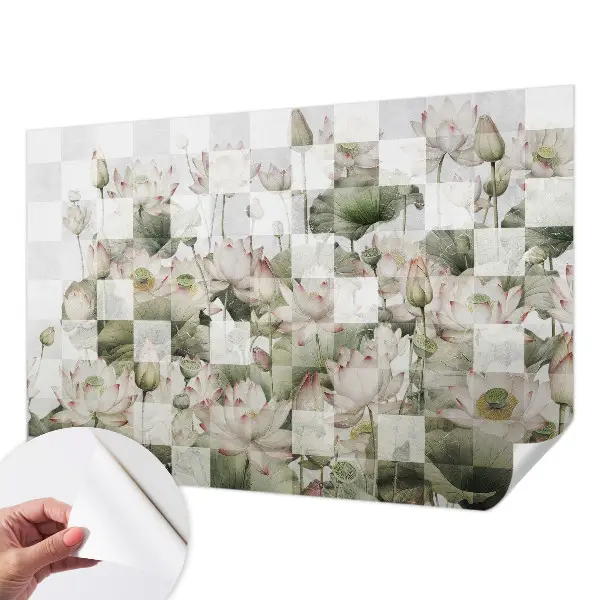 Selbstklebende Fototapete mit Lotusmuster