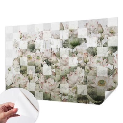 Selbstklebende Fototapete mit Lotusmuster
