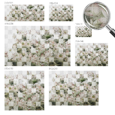 Selbstklebende Fototapete Lotusmuster