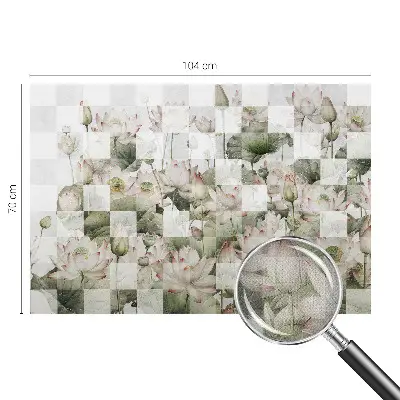 Selbstklebende Fototapete mit Lotusmuster