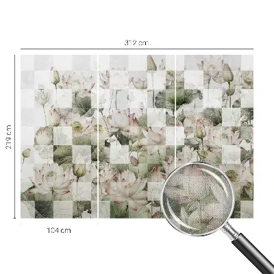 Selbstklebende Fototapete mit Lotusmuster