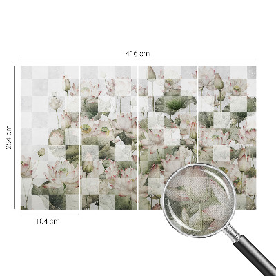 Selbstklebende Fototapete Lotusmuster