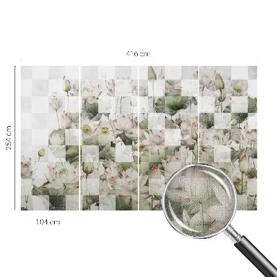 Selbstklebende Fototapete mit Lotusmuster
