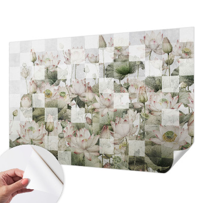 Selbstklebende Fototapete Lotusmuster