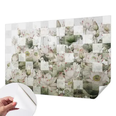 Selbstklebende Fototapete mit Lotusmuster