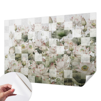 Selbstklebende Fototapete Lotusmuster