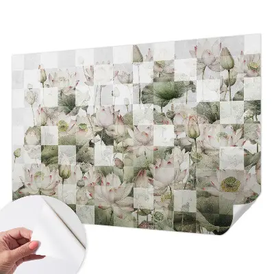 Selbstklebende Fototapete mit Lotusmuster
