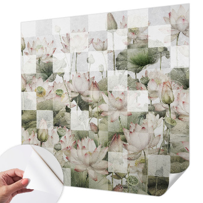 Selbstklebende Fototapete Lotusmuster