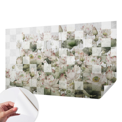 Selbstklebende Fototapete Lotusmuster