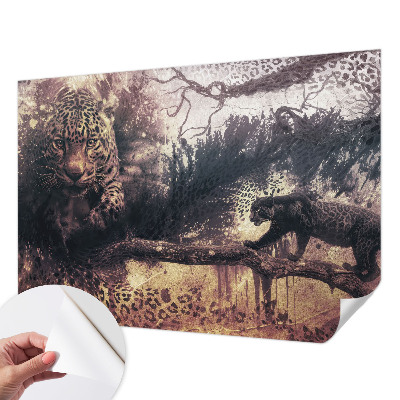 Selbstklebende Fototapete für die Wand mit Waldmotiv