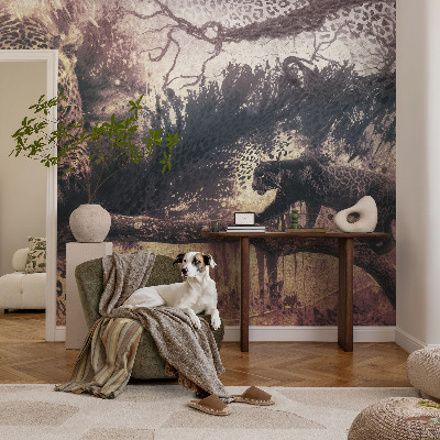 Selbstklebende Fototapete für die Wand mit Waldmotiv