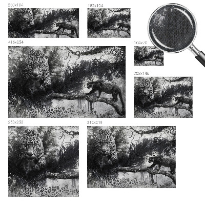 Selbstklebende Fototapete fürs Wohnzimmer mit abstraktem Leopardenmotiv