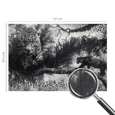 Selbstklebende Fototapete fürs Wohnzimmer mit abstraktem Leopardenmotiv