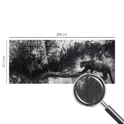 Selbstklebende Fototapete fürs Wohnzimmer mit abstraktem Leopardenmotiv
