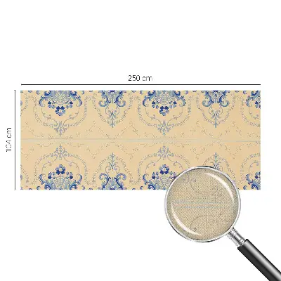 Selbstklebende Fototapete fürs Kinderzimmer mit blauem Ornamentmuster