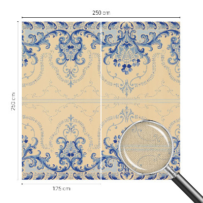 Selbstklebende Fototapete fürs Kinderzimmer Blaue Ornamente