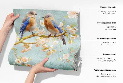 Selbstklebende Fototapete fürs Kinderzimmer mit blauem Ornamentmuster