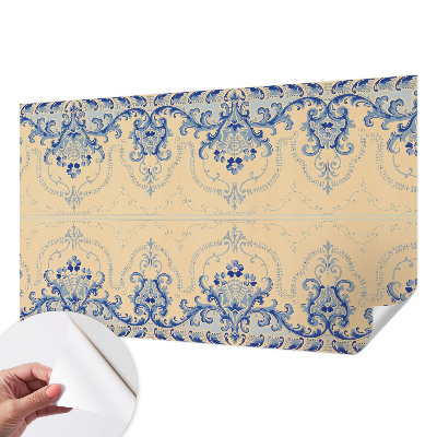 Selbstklebende Fototapete fürs Kinderzimmer Blaue Ornamente