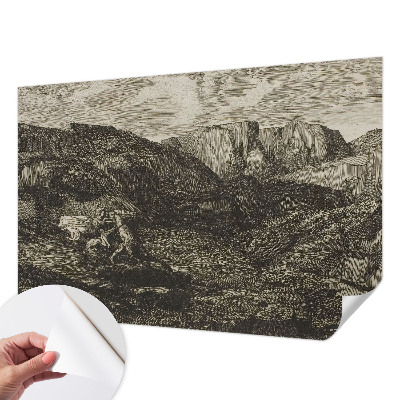 71D-Fototapete mit Motiv einer Berglandschaft