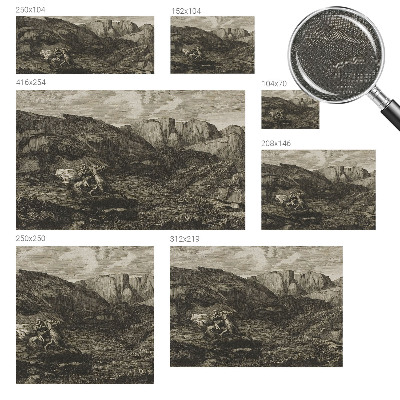 71D-Fototapete mit Motiv einer Berglandschaft