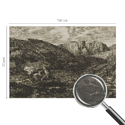 71D-Fototapete mit Motiv einer Berglandschaft