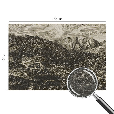 71D-Fototapete mit Motiv einer Berglandschaft
