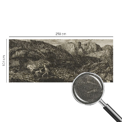 71D-Fototapete mit Motiv einer Berglandschaft
