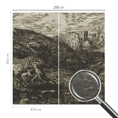 71D-Fototapete mit Motiv einer Berglandschaft