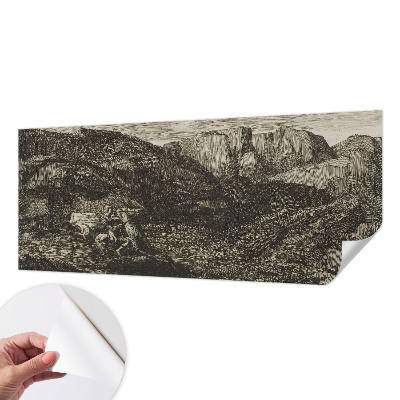 71D-Fototapete mit Motiv einer Berglandschaft