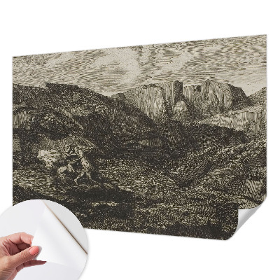 71D-Fototapete mit Motiv einer Berglandschaft