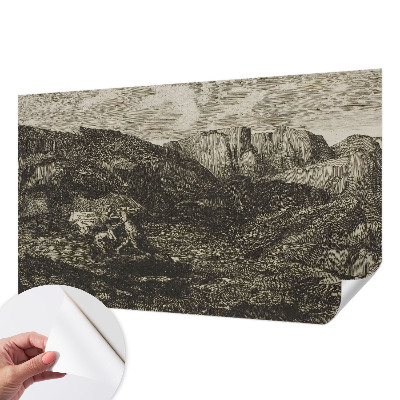 71D-Fototapete mit Motiv einer Berglandschaft