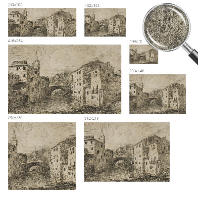 Fototapete in 3D-Optik Stadtpanorama