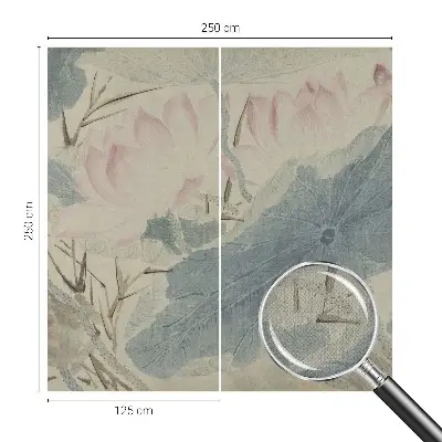 71D-Fototapete fürs Wohnzimmer mit Motiv Lotusblätter