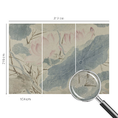 71D-Fototapete fürs Wohnzimmer Lotusblätter