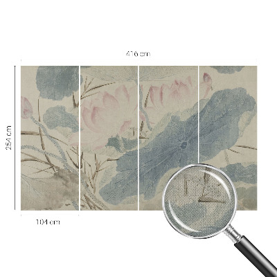 71D-Fototapete fürs Wohnzimmer Lotusblätter