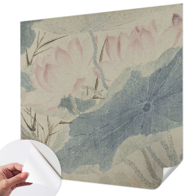 71D-Fototapete fürs Wohnzimmer Lotusblätter