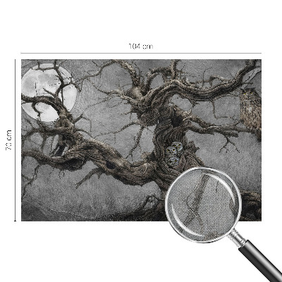 Motivtapete fürs Wohnzimmer Geheimnisvolle Eule