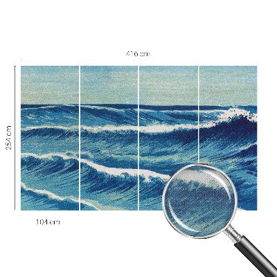 Vintage tapete Meereswellen