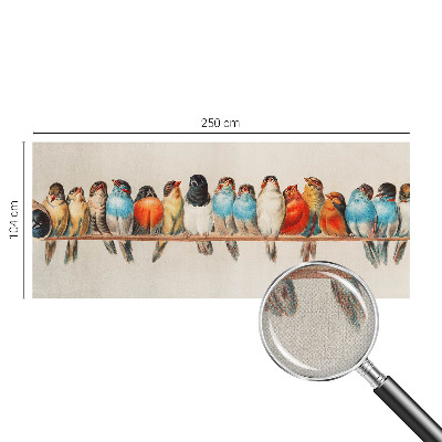 Selbstklebende Fototapete für die Wand mit dem Motiv von Vögeln auf einem Ast
