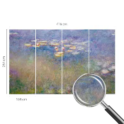 Selbstklebende Fototapete fürs Schlafzimmer mit Motiv Seerosen